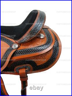 Gaited Horse Western Saddle Trail Pleasure Tooled Leather Tack Set 15 16 17 18