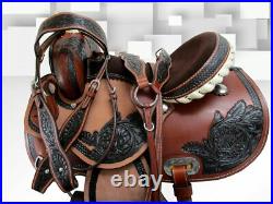 Gaited Horse Western Saddle Trail Pleasure Used Leather Tack Set 15 16 17