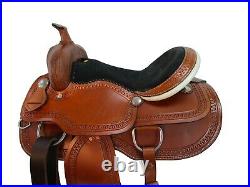 Gaited Western Horse Saddle 15 16 17 18 Pleasure Trail Snake Tooled Leather Tack