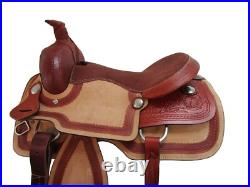 Gaited Western Horse Saddle Pleasure Trail Tooled Leather Tack Set 15 16 17 18