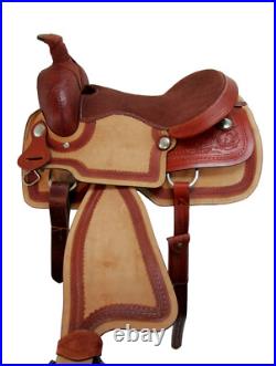 Gaited Western Horse Saddle Pleasure Trail Tooled Leather Tack Set 15 16 17 18
