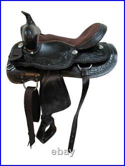 Gaited Western Saddle 15 16 17 18 Horse Pleasure Tooled Leather Trail Tack Set