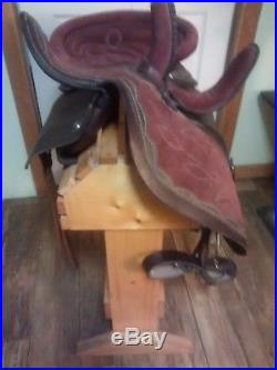 Gathright Sidesaddle 15 Inch Seat with Red Suede