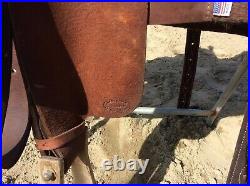 Gene Bader cutting western saddle 16 inch great for working cow horse