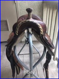 Genuine Billy Cook Longhorn 15.5 FQHB Barrel Racing Saddle