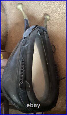 Gilroy Cal. @ 1900 Oxen Harness Leather Orig! &MirrorInsert Dim =OAl=32T x 20W