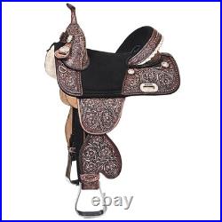 HILASON Child Treeless Horse Saddle Western American Leather Barrel for Horses