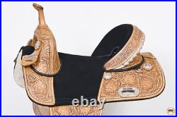 HILASON Child Treeless Horse Saddle Western American Leather Barrel for Horses