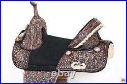 HILASON Child Treeless Horse Saddle Western American Leather Barrel for Horses