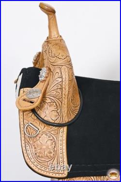 HILASON Child Treeless Horse Saddle Western American Leather Barrel for Horses