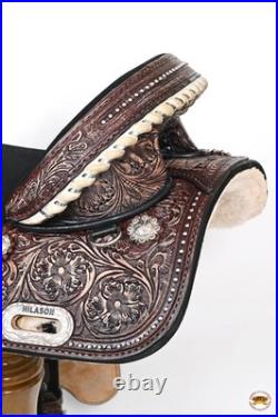 HILASON Child Treeless Horse Saddle Western American Leather Barrel for Horses