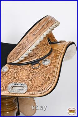 HILASON Child Treeless Horse Saddle Western American Leather Barrel for Horses