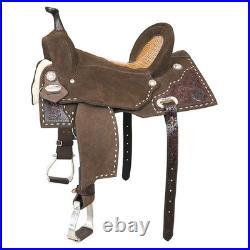 HILASON Flex Tree Western Horse Buckstitch Floral Trail Barrel American Leather