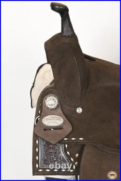 HILASON Flex Tree Western Horse Buckstitch Floral Trail Barrel American Leather