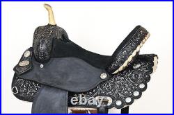 HILASON Flex Tree Western Horse Saddle American Leather Trail Barrel for