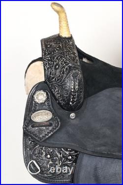 HILASON Flex Tree Western Horse Saddle American Leather Trail Barrel for