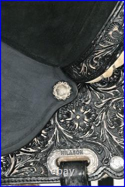 HILASON Flex Tree Western Horse Saddle American Leather Trail Barrel for