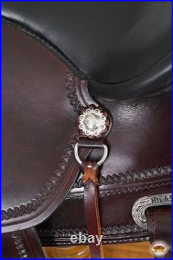HILASON Western Draft Horse Trail Pleasure American Leather Saddle for Horses
