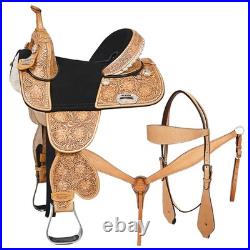 HILASON Western Horse Child Saddle Treeless American Leather Barrel for Horses