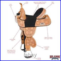 HILASON Western Horse Child Saddle Treeless American Leather Barrel for Horses