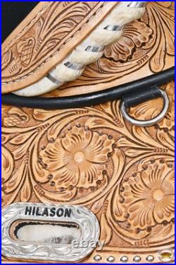 HILASON Western Horse Child Saddle Treeless American Leather Barrel for Horses