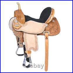 HILASON Western Horse Saddle American Leather Barrel Flex Tree Trail for