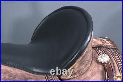 HILASON Western Horse Saddle American Leather Flex Tree Trail & Pleasure Rough