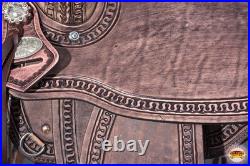 HILASON Western Horse Saddle American Leather Flex Tree Trail & Pleasure Rough