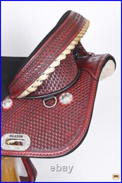HILASON Western Horse Saddle Treeless Trail Barrel American Leather Horse