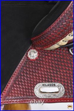 HILASON Western Horse Saddle Treeless Trail Barrel American Leather Horse