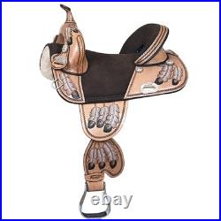 HILASON Western Horse Saddle Treeless Trail Barrel American Leather for Horses