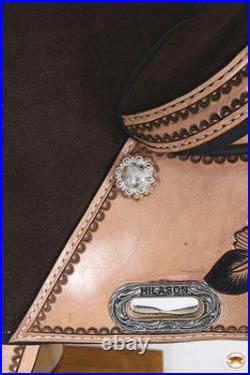HILASON Western Horse Saddle Treeless Trail Barrel American Leather for Horses