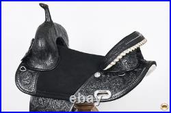 HILASON Western Horse Treeless Trail Barrel American Leather Saddle for Horses