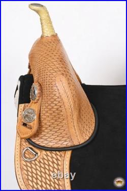 HILASON Western Horse Treeless Trail Barrel Saddle American Leather for Horses