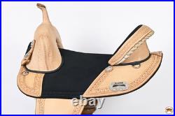 HILASON Western Horse Treeless Trail Saddle Genuine American Leather for