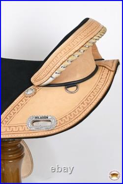 HILASON Western Horse Treeless Trail Saddle Genuine American Leather for