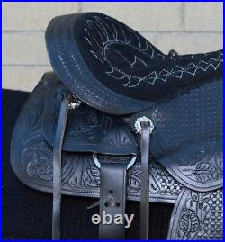 HORSE SADDLE WESTERN USED TRAIL RIDER LEATHER TACK 15 16 17 18 in