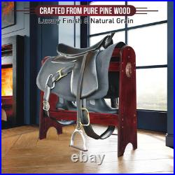 HOTCAN Pine Wood Saddle Rack Ideal Saddle Stand for Western Horse Gear and Hor
