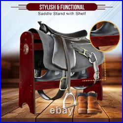 HOTCAN Pine Wood Saddle Rack Ideal Saddle Stand for Western Horse Gear and Hor
