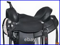HS Hilason Western Horse Flex Tree Saddle Cordura Synthetic Trail Pleasure Black