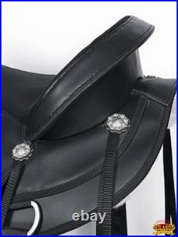 HS Hilason Western Horse Flex Tree Saddle Cordura Synthetic Trail Pleasure Black HS Hilason Western Horse Flex Tree Saddle Cordura Synthetic Trail Pleasure Black