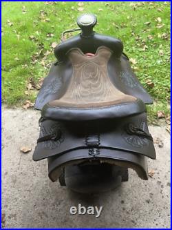 H King Saddle Western Saddle 14.5