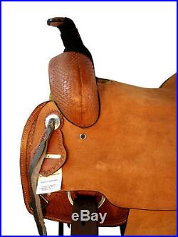 Hand Made Leather Roping Western Saddle Ranch Roper Saddle 15 16 17