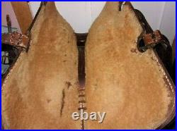 Hand made, hand carved Leather Western Roping Saddle 16 Beautiful seat FQHB