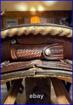 Hand-tooled Circle Y All Around Saddle 15 Seat