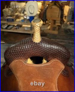 Hand-tooled Circle Y All Around Saddle 15 Seat