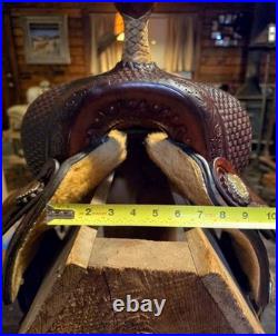 Hand-tooled Circle Y All Around Saddle 15 Seat