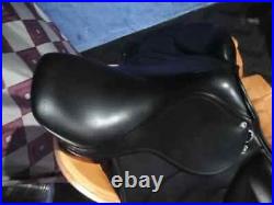 Handmade English Horse Jumping / Close Contact Leather softy molded Saddle 16 IN