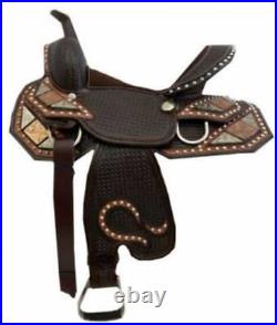 Handmade Genuine Saddle With Silver And Copper Plating Tack Size 15 to 18