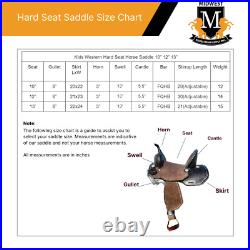 Handmade Hard Seat Basket Weave Saddle Western Kids & Youth Horse Ranch Saddle